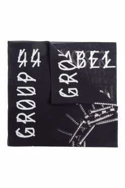 44 Label Group BLACK Scarf with logo