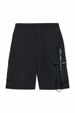 44 Label Group BLACK Shorts with pockets