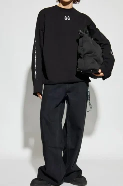 44 Label Group BLACK Sweatshirt with logo