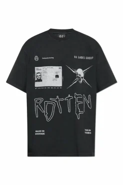 44 Label Group BLACK T-shirt with logo