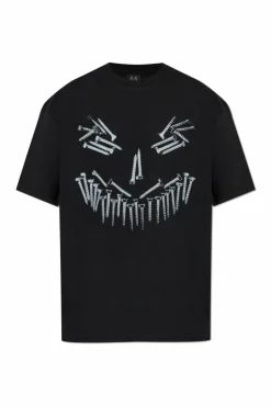 44 Label Group BLACK T-shirt with logo