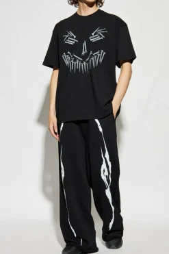 44 Label Group BLACK T-shirt with logo