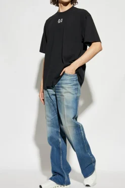 44 Label Group BLACK T-shirt with logo