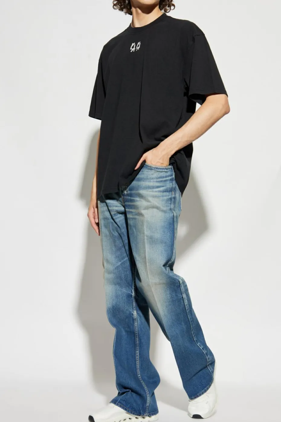 44 Label Group BLACK T-shirt with logo