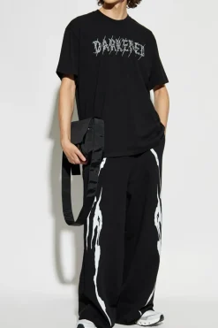 44 Label Group BLACK T-shirt with logo