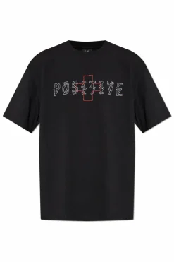 44 Label Group BLACK T-shirt with logo
