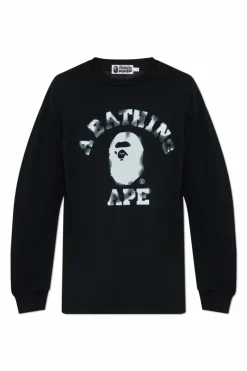 A BATHING APE® BLACK Long-sleeve t-shirt