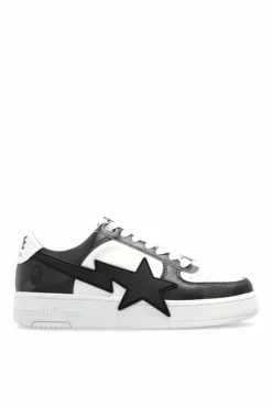 A BATHING APE® BLACK Sports shoes with logo