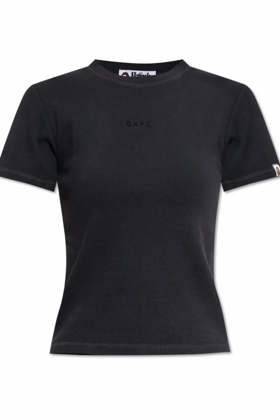 A BATHING APE® BLACK T-shirt with logo