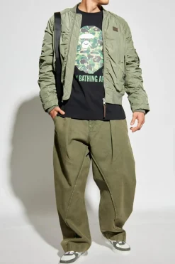 A BATHING APE® BLACK T-shirt with print