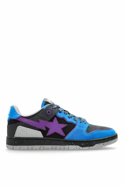 A BATHING APE® BLUE Sports shoes with logo