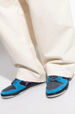 A BATHING APE® BLUE Sports shoes with logo