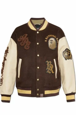 A BATHING APE® BROWN Bomber jacket