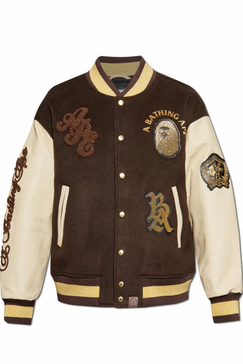A BATHING APE® BROWN Bomber jacket