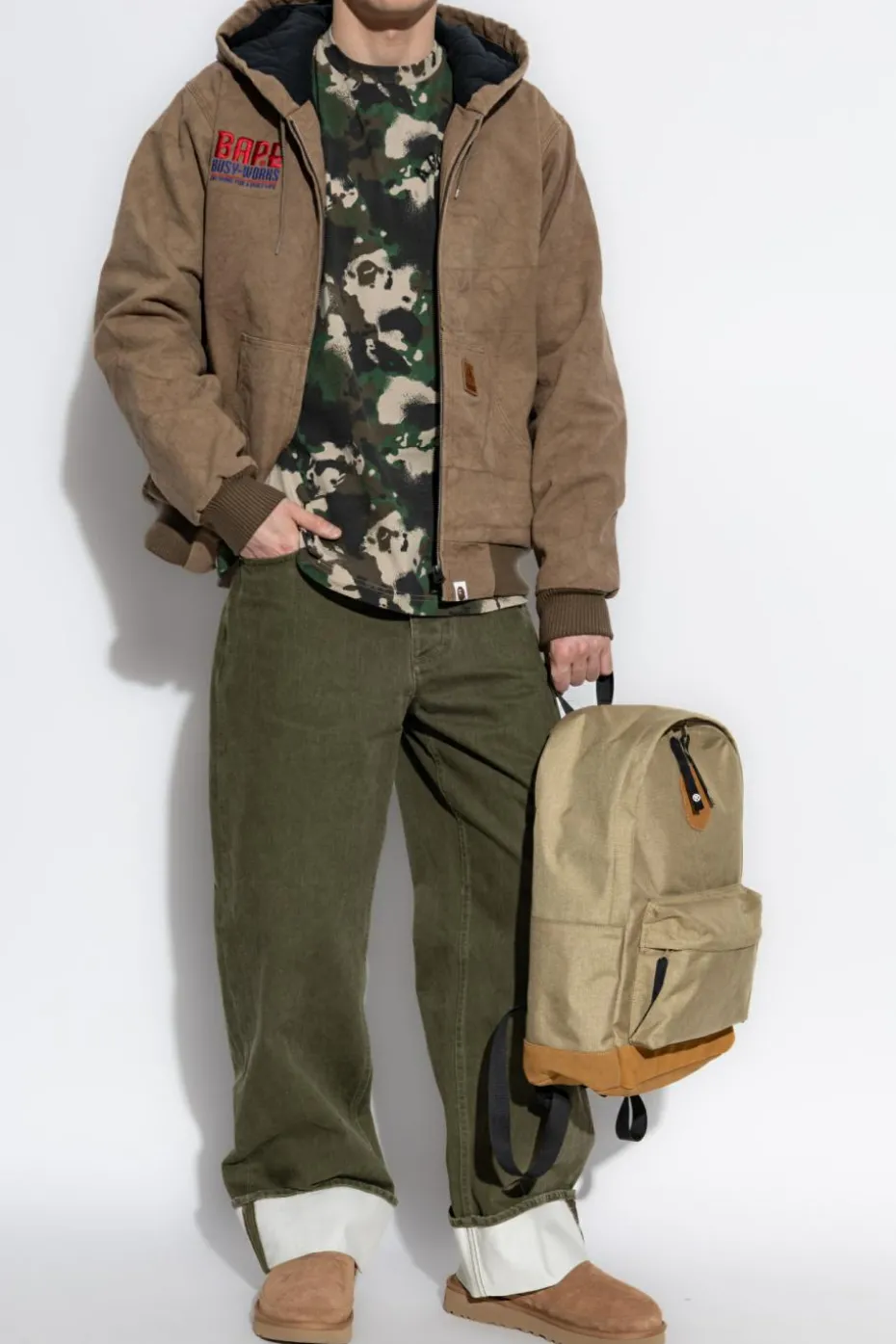 A BATHING APE® BROWN Hooded Jacket