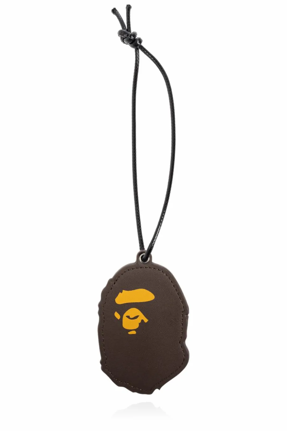 A BATHING APE® BROWN Logo pendant