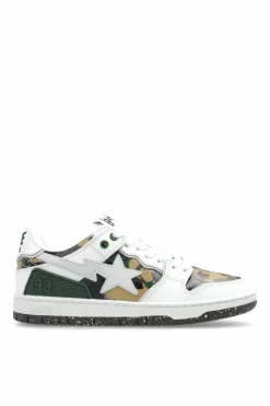 A BATHING APE® GREEN Sneakers SK8 STA