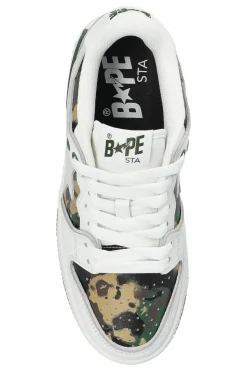 A BATHING APE® GREEN Sneakers SK8 STA
