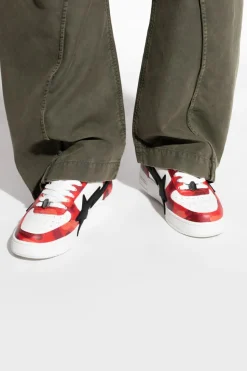 A BATHING APE® RED Sports shoes with logo