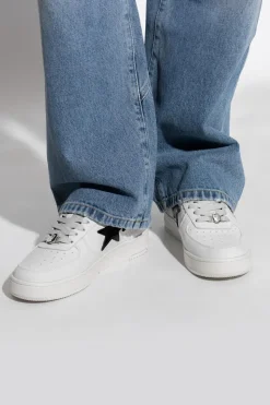 A BATHING APE® WHITE Sports shoes with logo