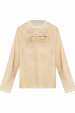 Acne Studios beige T-shirt with logo