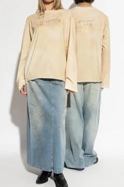 Acne Studios beige T-shirt with logo