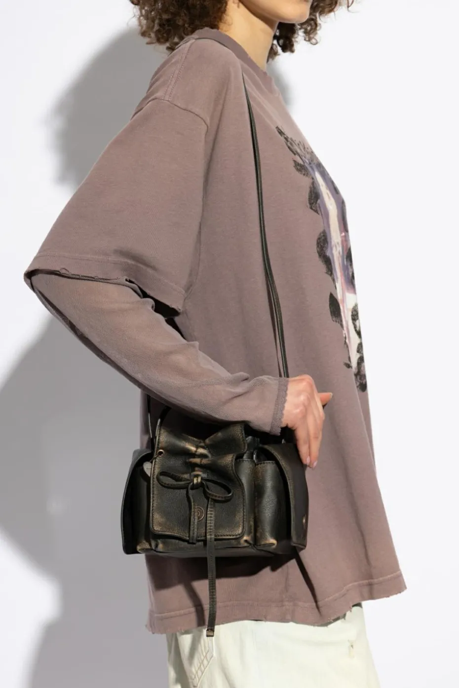 Acne Studios BROWN Leather shoulder bag
