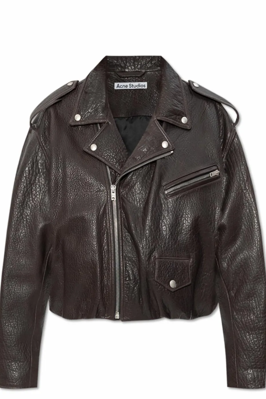 Acne Studios BROWN Leather jacket in biker style