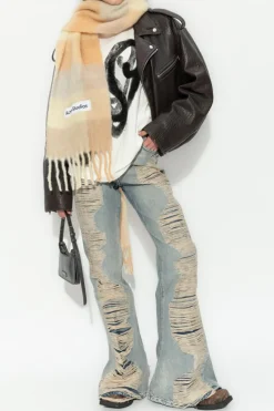 Acne Studios BROWN Leather jacket in biker style