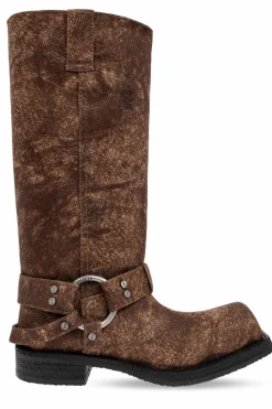 Acne Studios BROWN Motorcycle-style boots