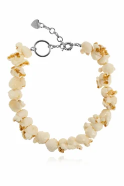 Acne Studios cream Necklace with popcorn motif