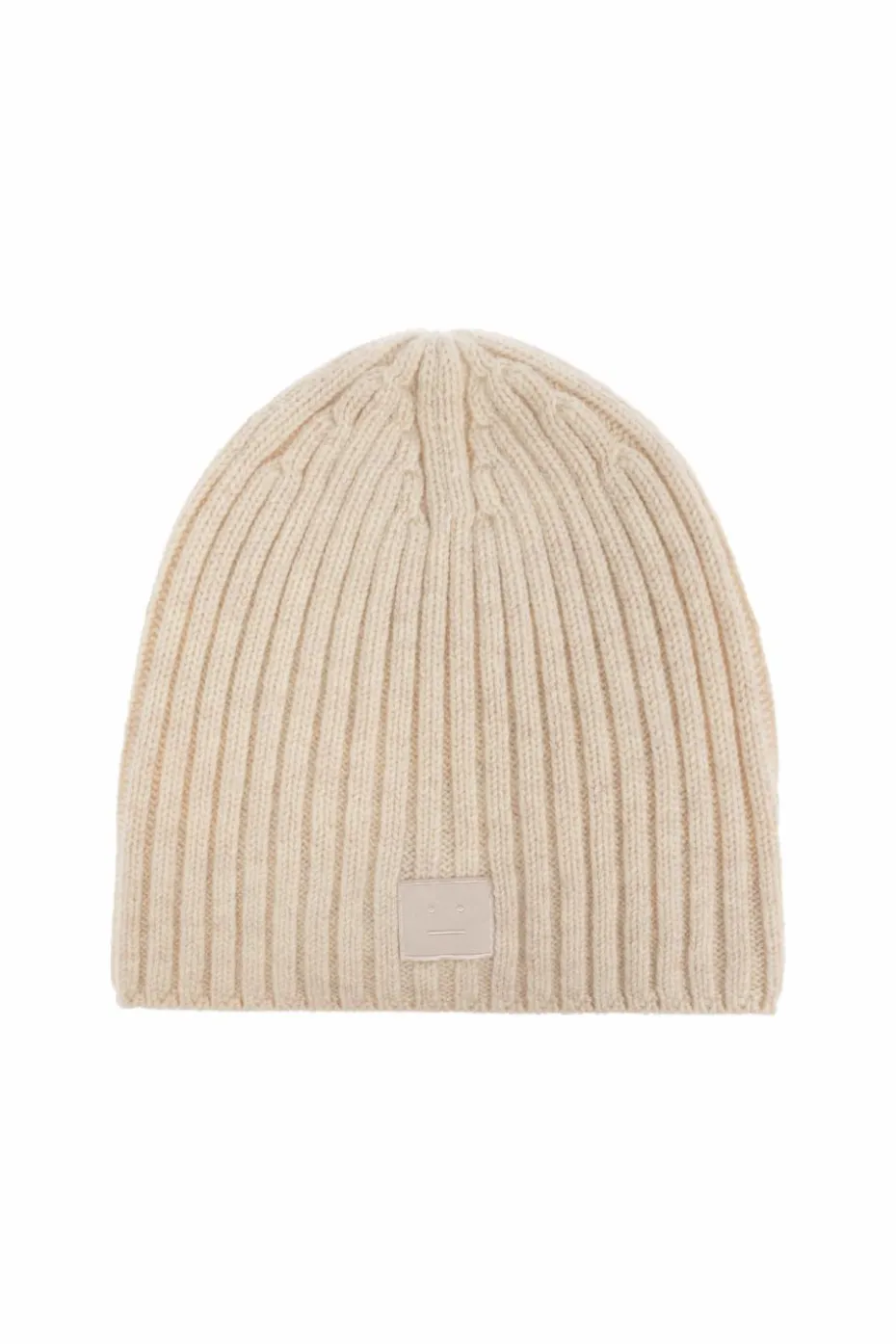Acne Studios cream Ribbed hat