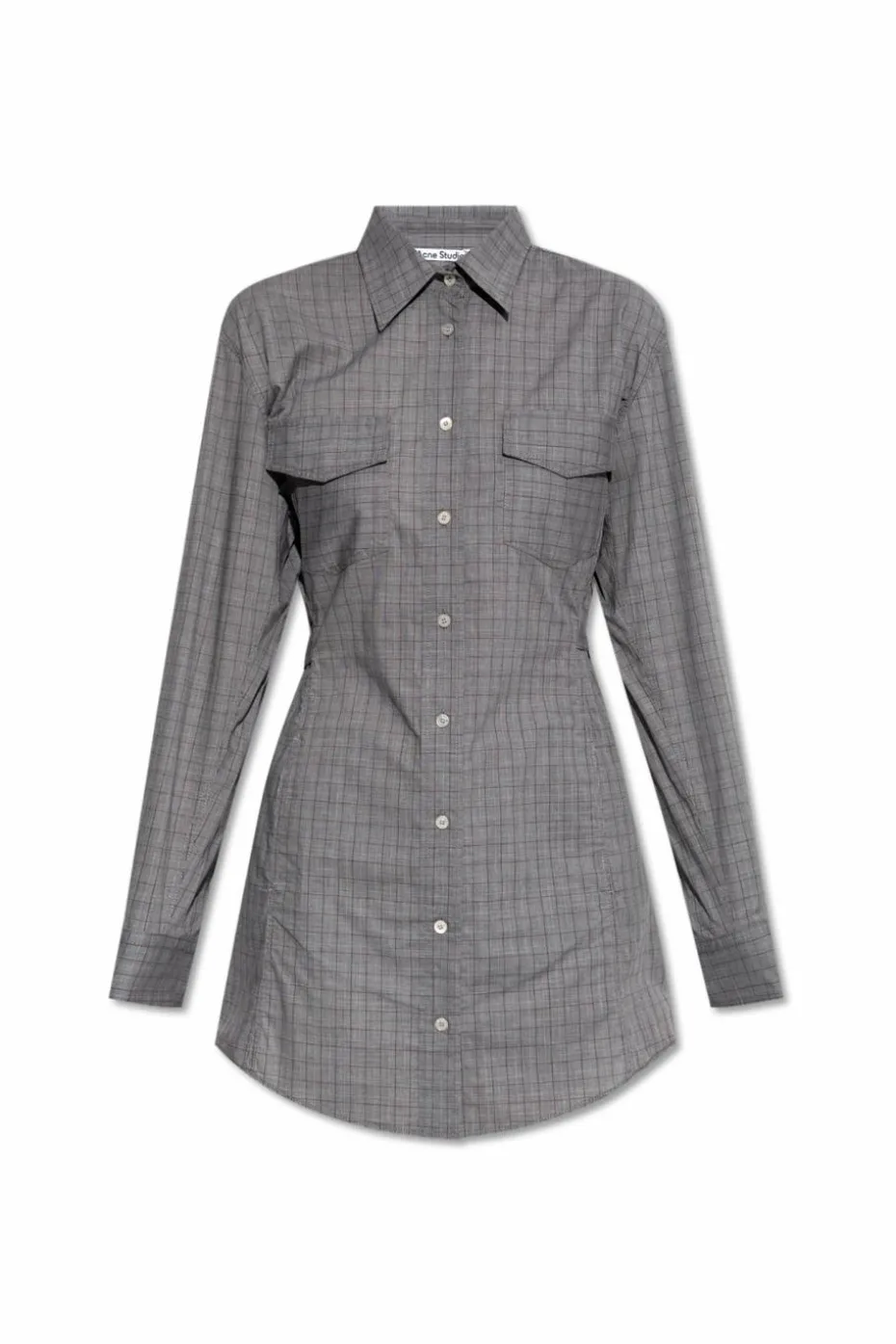 Acne Studios GREY Dress with check pattern