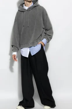 Acne Studios GREY Hoodie with logo patch