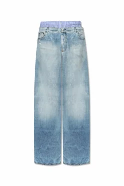Acne Studios light blue Pants with decorative trim