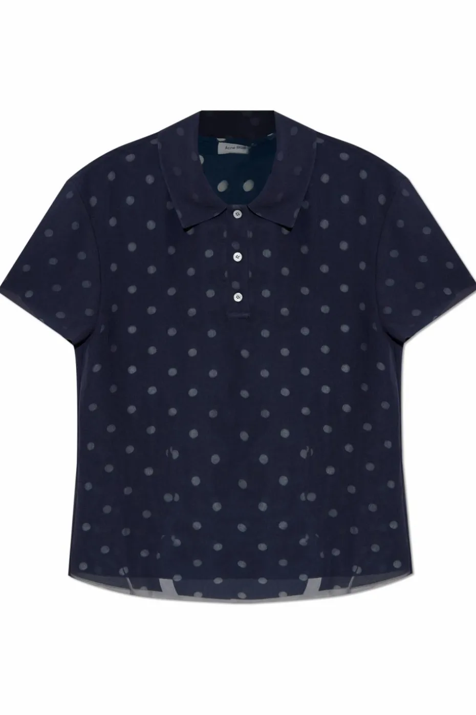 Acne Studios NAVY BLUE Polka dot patterned shirt