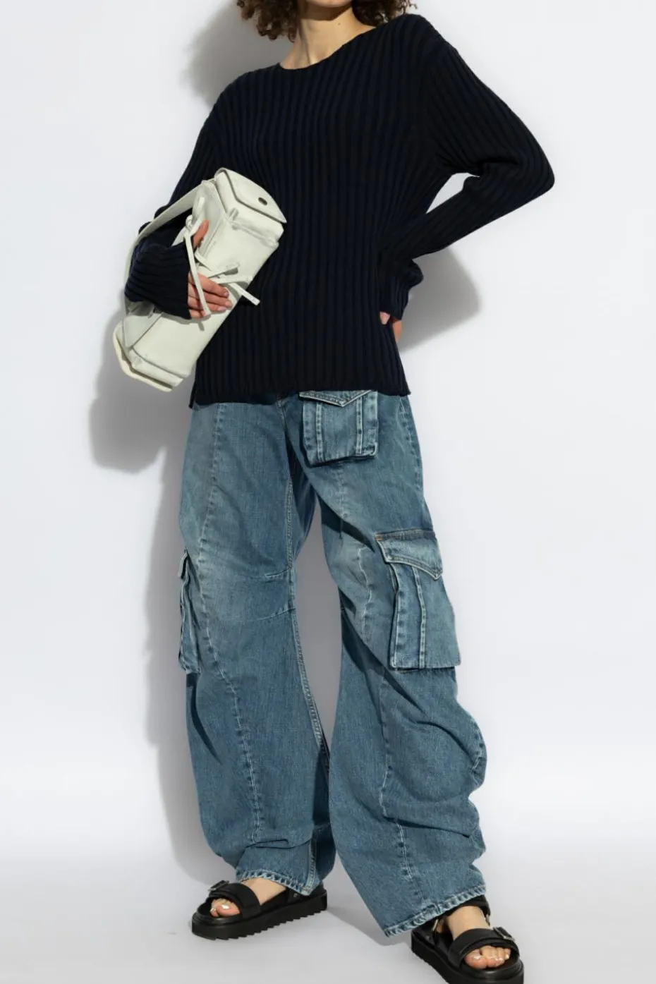 Acne Studios NAVY BLUE Ribbed Sweater