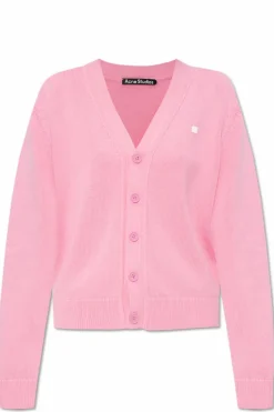 Acne Studios PINK Cardigan with logo