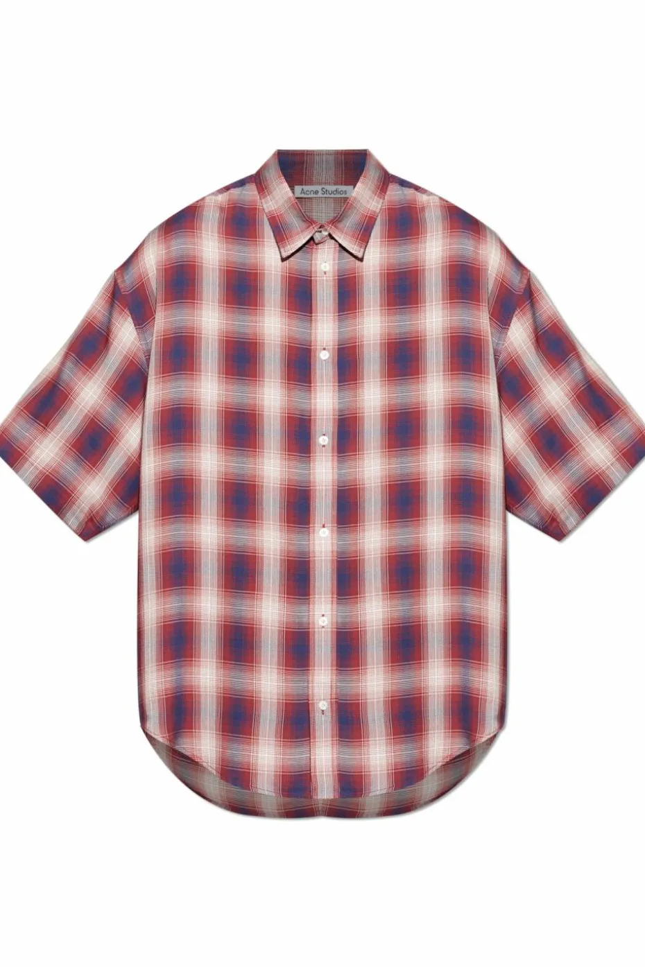 Acne Studios RED Plaid-patterned shirt