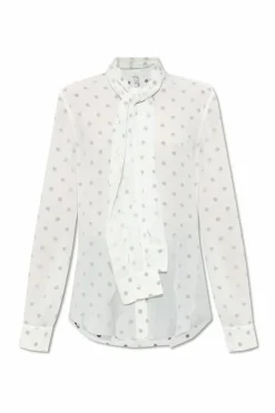 Acne Studios WHITE Shirt with polka dot pattern