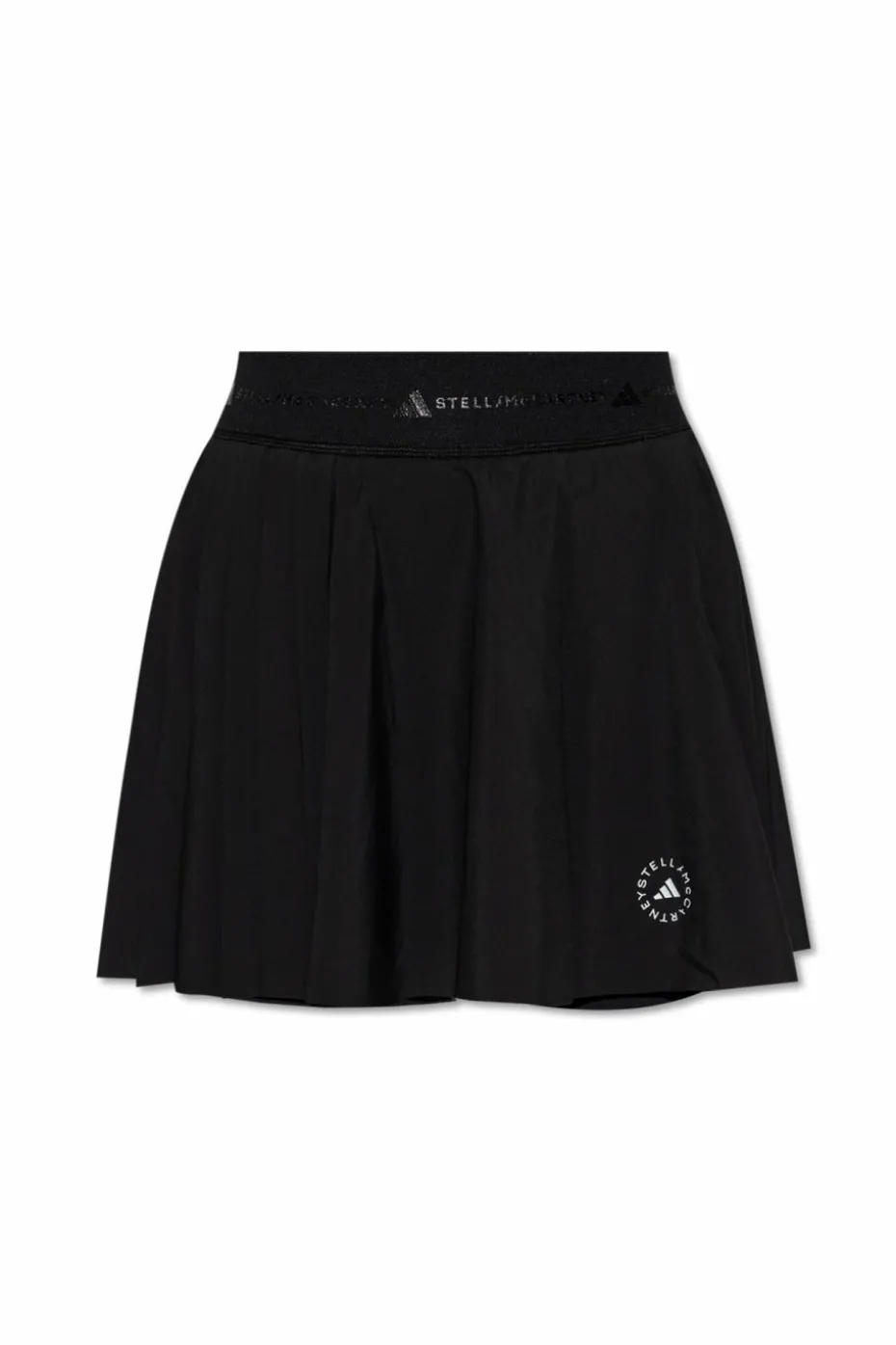 ADIDAS by Stella McCartney BLACK Pleated training shorts