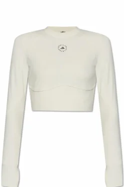 ADIDAS by Stella McCartney cream Long sleeve training top