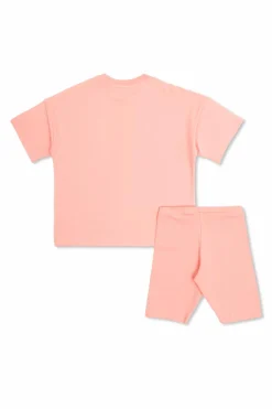 ADIDAS Kids PINK Set: T-shirt and shorts