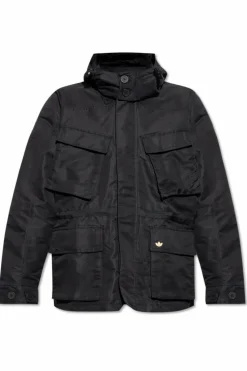 ADIDAS Originals BLACK Jacket with removable hood