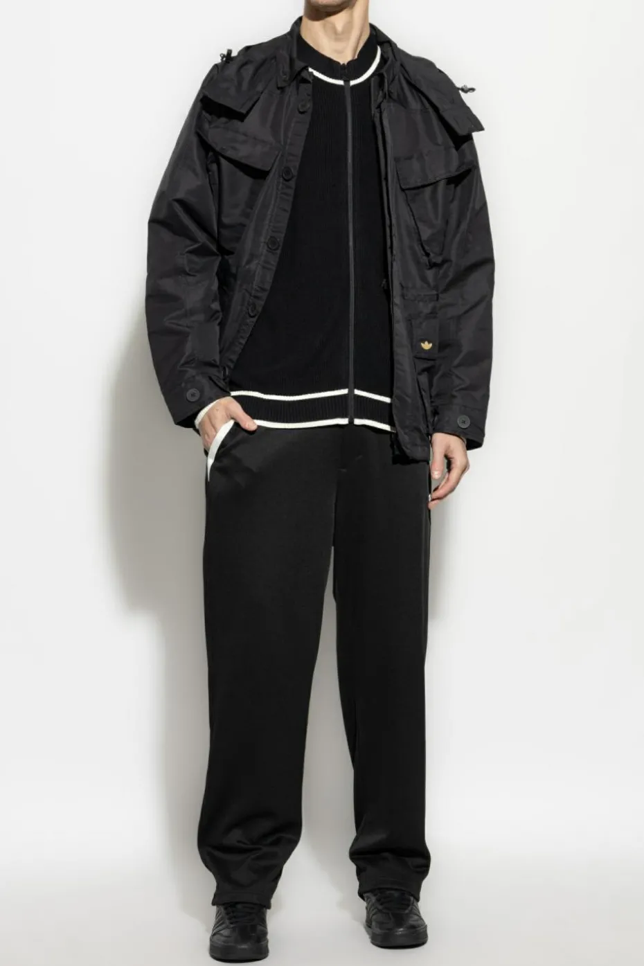 ADIDAS Originals BLACK Jacket with removable hood