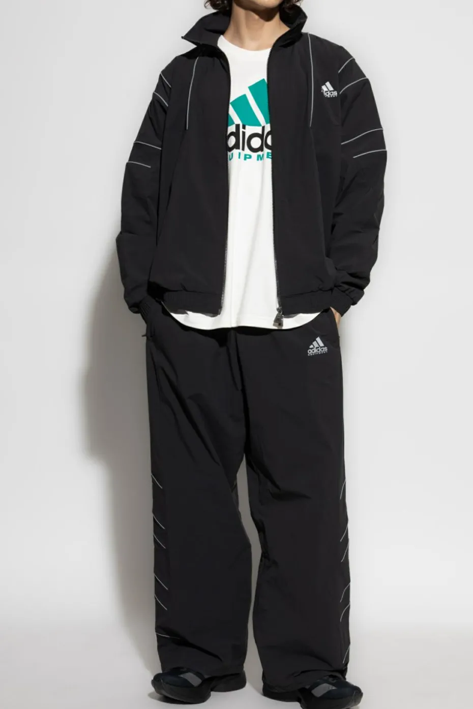 ADIDAS Originals BLACK Jacket with stand-up collar