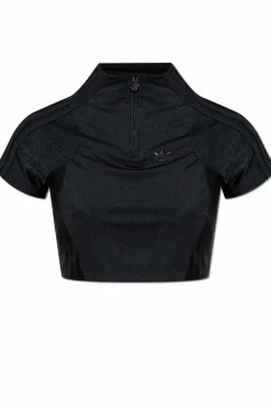 ADIDAS Originals BLACK Short top with embroidered logo