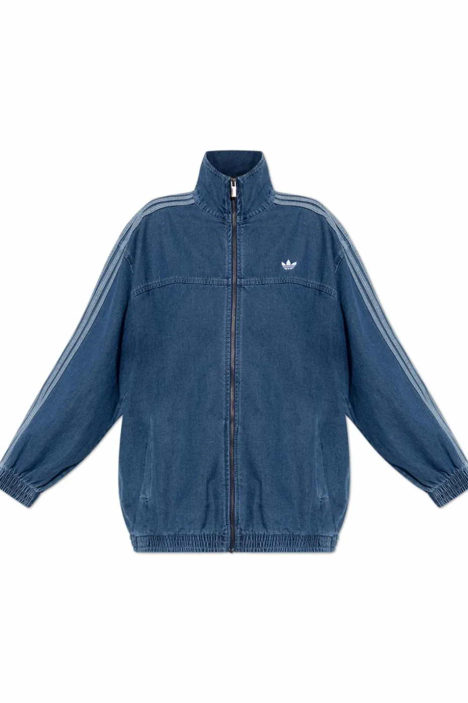 ADIDAS Originals BLUE Denim jacket with stand-up collar