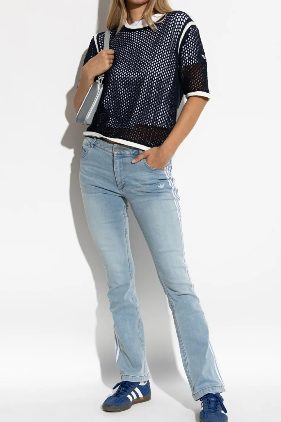 ADIDAS Originals BLUE Flared-leg jeans