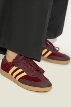 ADIDAS Originals BURGUNDY "SAMBA OG W" sports shoes